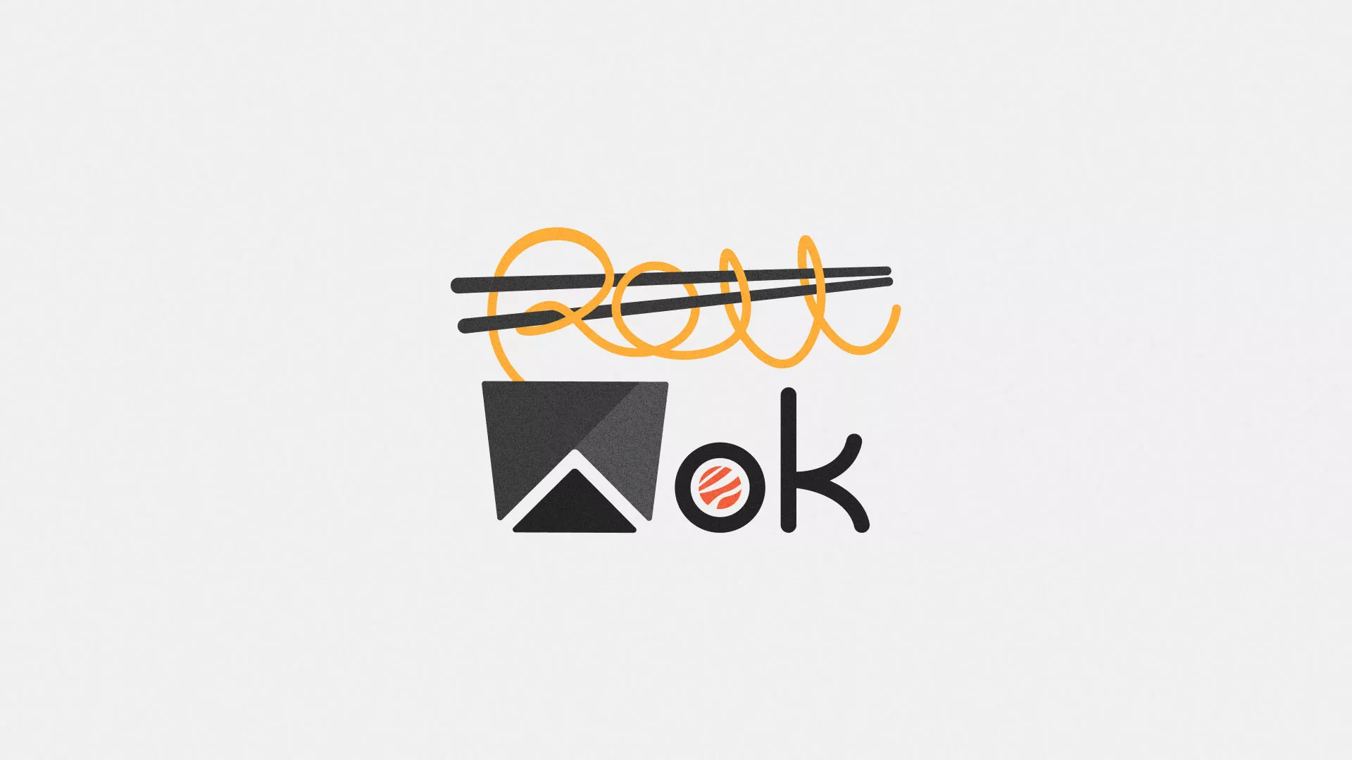 Разработка логотипа суши-бара «Roll Wok Club» в Камбарке